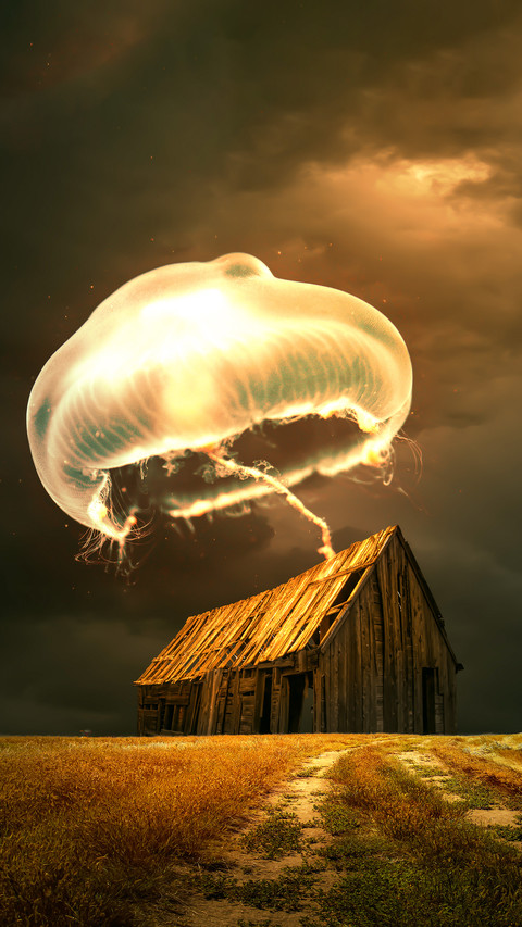 Glowing Golden Jelly Fish screenshot