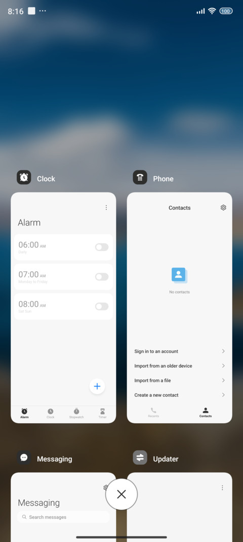 Blue water as blue screenshot