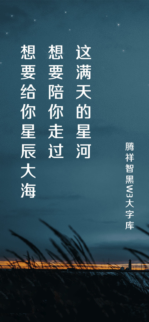 腾祥智黑W3大字库 screenshot