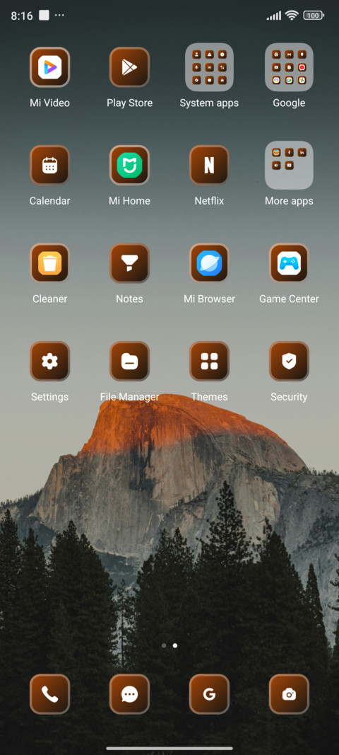 Mountain trees screenshot
