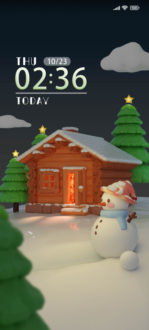 雪山小屋 昼夜感知 screenshot
