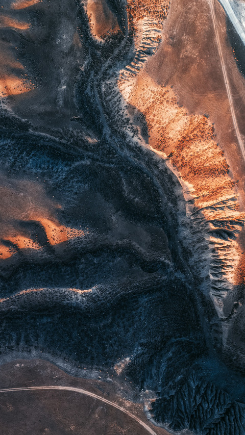Abstract natural highangle art of canyon texture screenshot