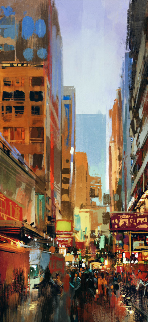 城市插画-拍信图库 screenshot