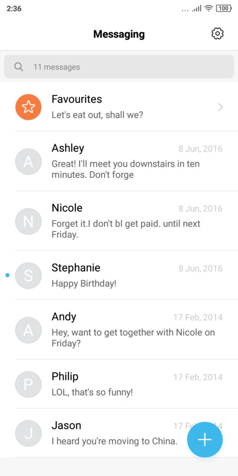 Simple theme screenshot