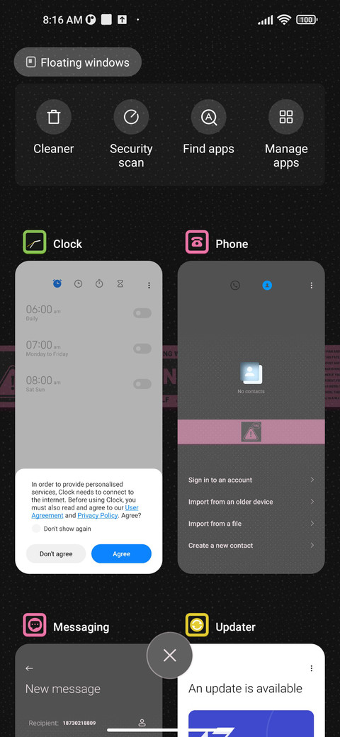 Sticker wallpaper screenshot