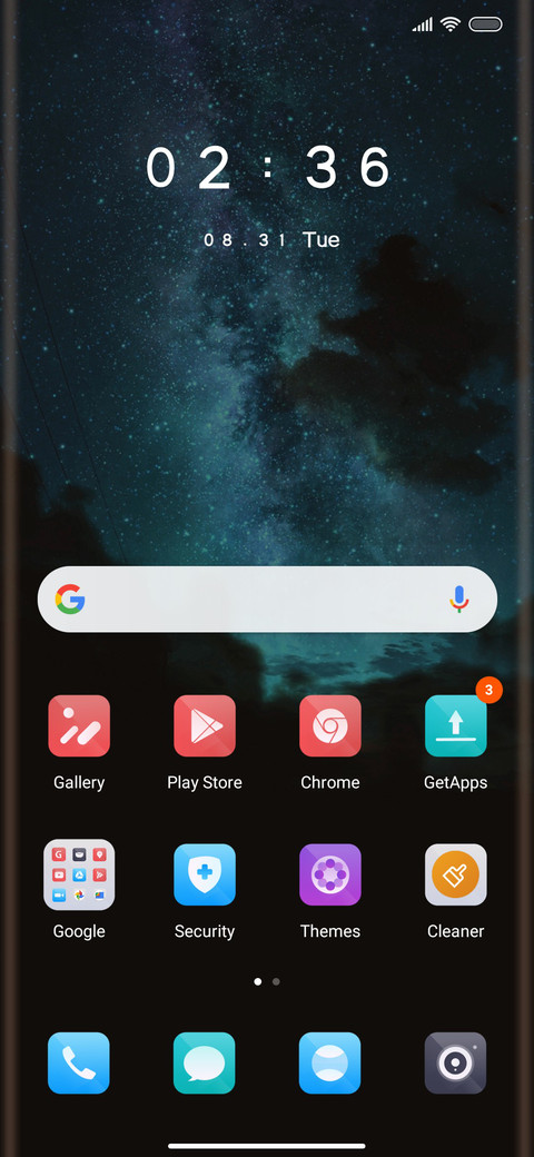 Starry night screenshot