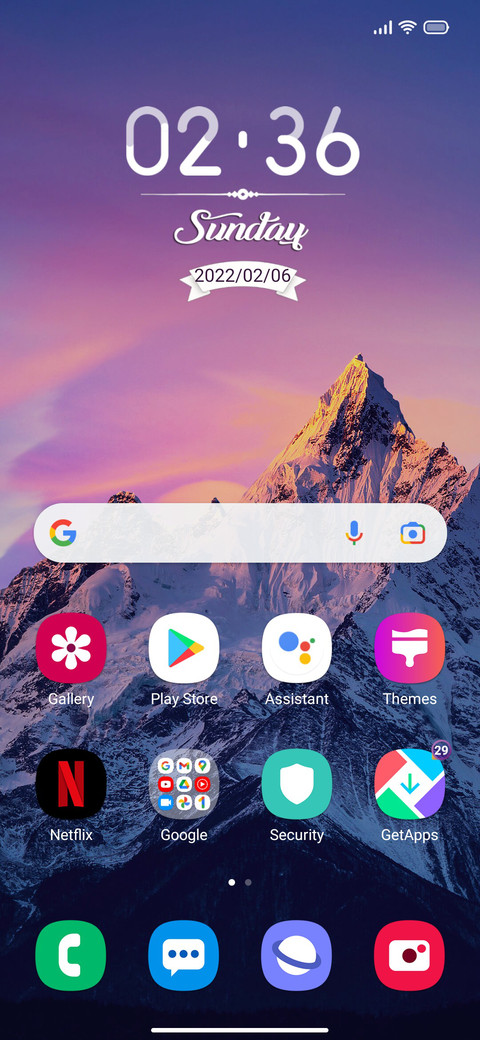 samsung G screenshot