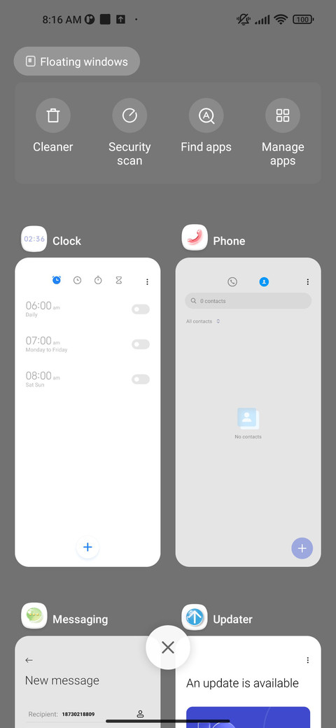 Simple white screenshot