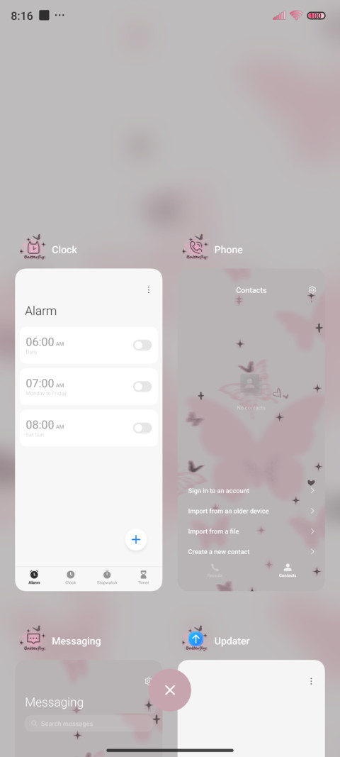Pink butterfly screenshot