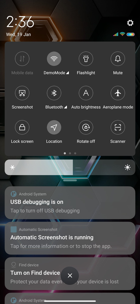 Business hexagon screenshot