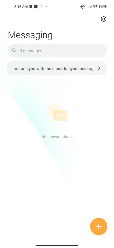Simple cyan screenshot