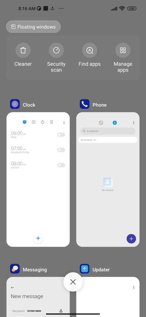 Klein blue screenshot