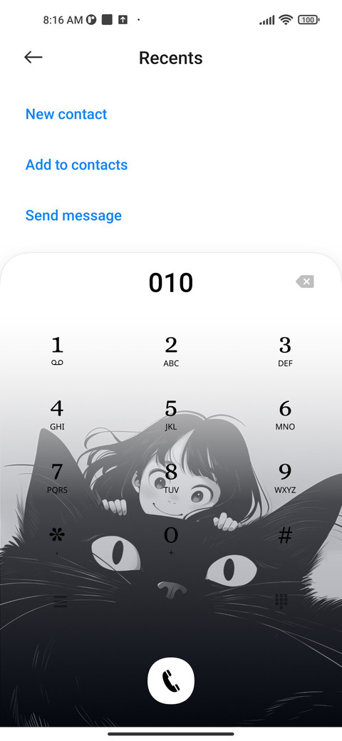 Comic girl and cat screenshot