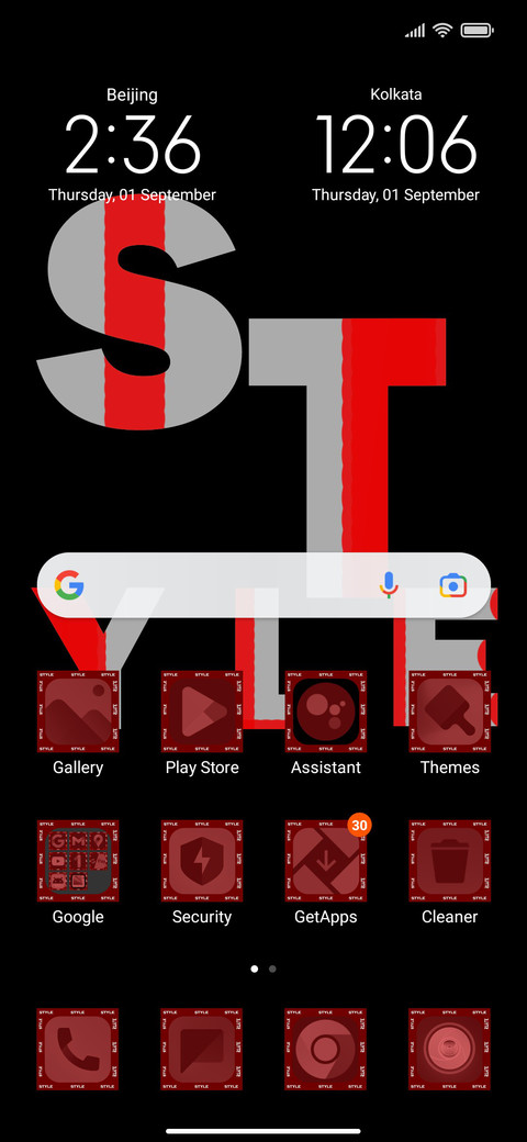 Style screenshot