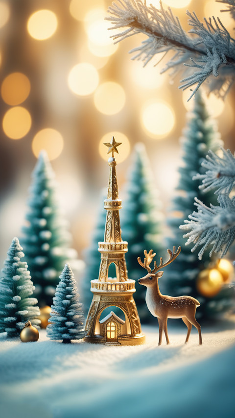 Christmas Magic at Eiffel Tower, Snowy Delights screenshot