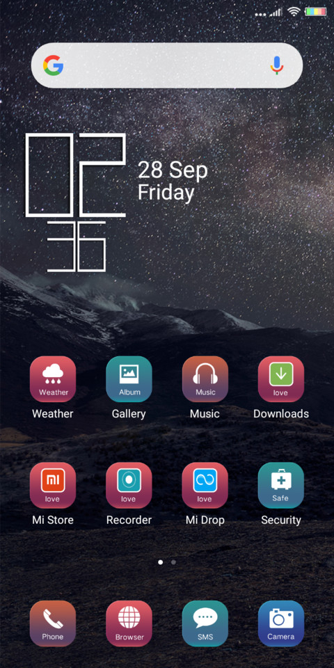 Starry screenshot