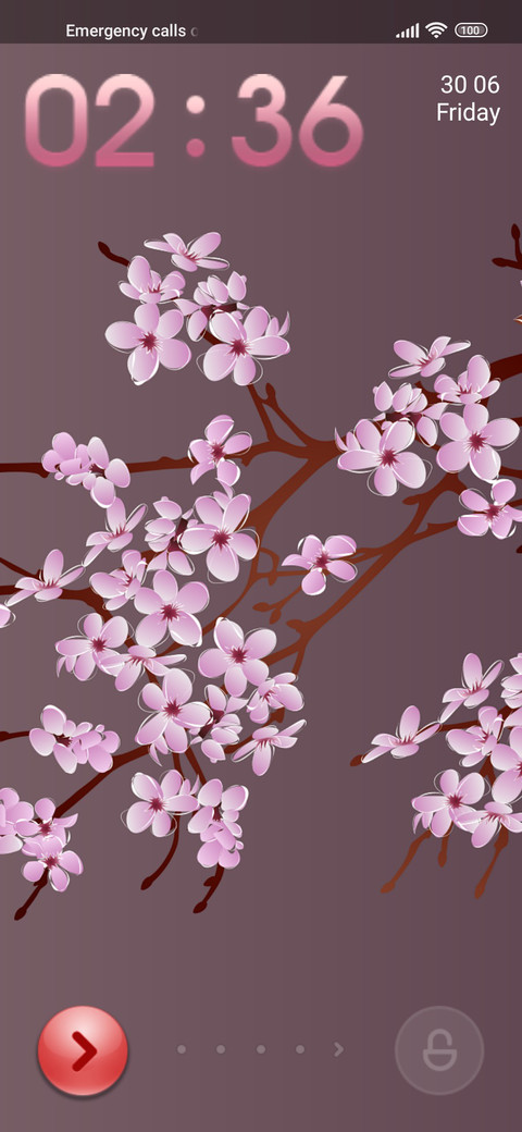 cherry flowers screenshot