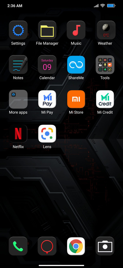 Lenovo Legion UI screenshot