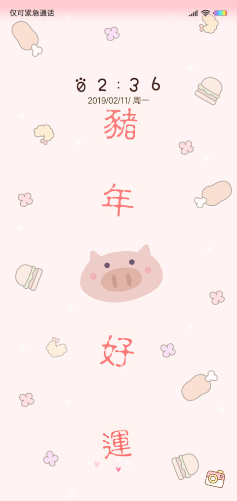 可爱 猪年好运 screenshot