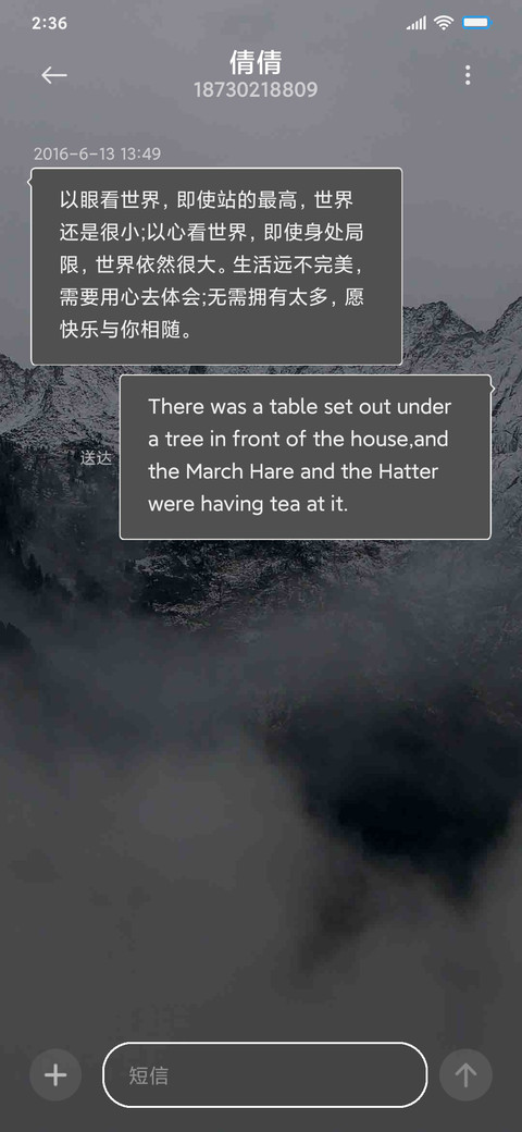 简约深色雪山 screenshot