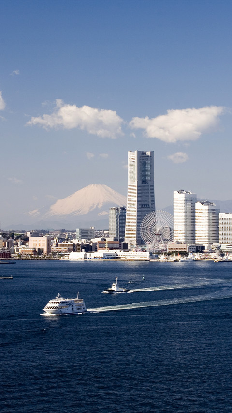 Mt fuji and minato mirai yokohama kanagawa prefecture screenshot