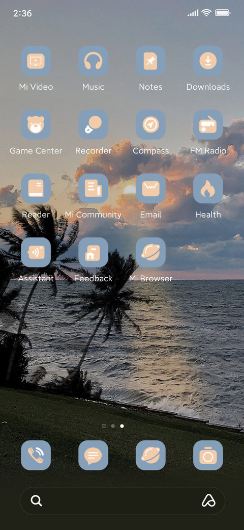 Sunset at sea screenshot