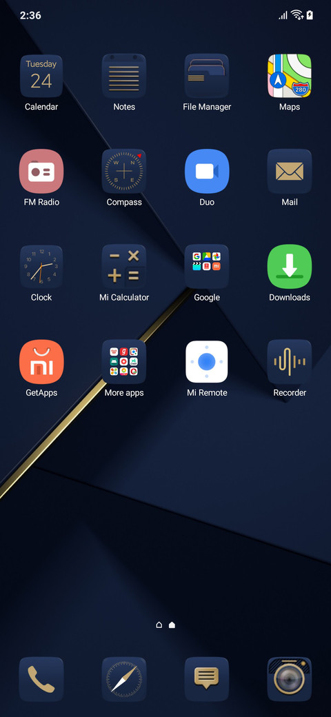 Deep Blue One UI screenshot