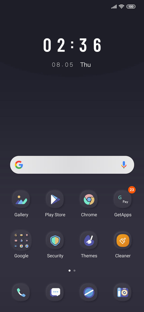 Shining widget screenshot