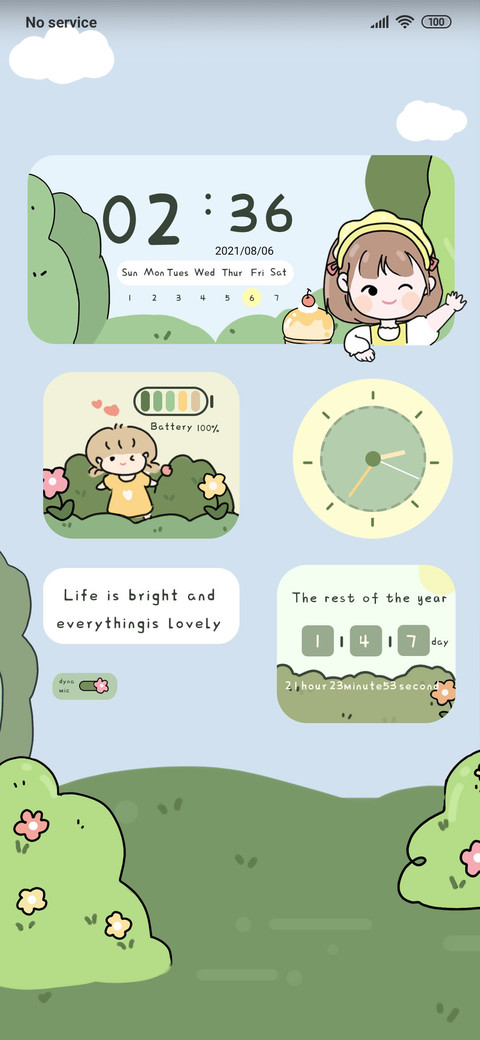 Hello life widget screenshot