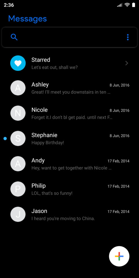 Android 9.0 Pie Dark screenshot