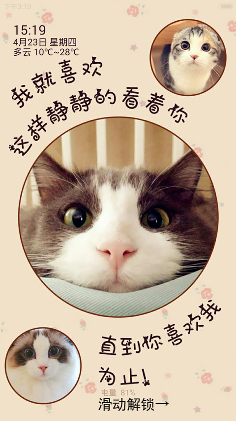 喵星人一直看着你(全图标&自由桌面) screenshot
