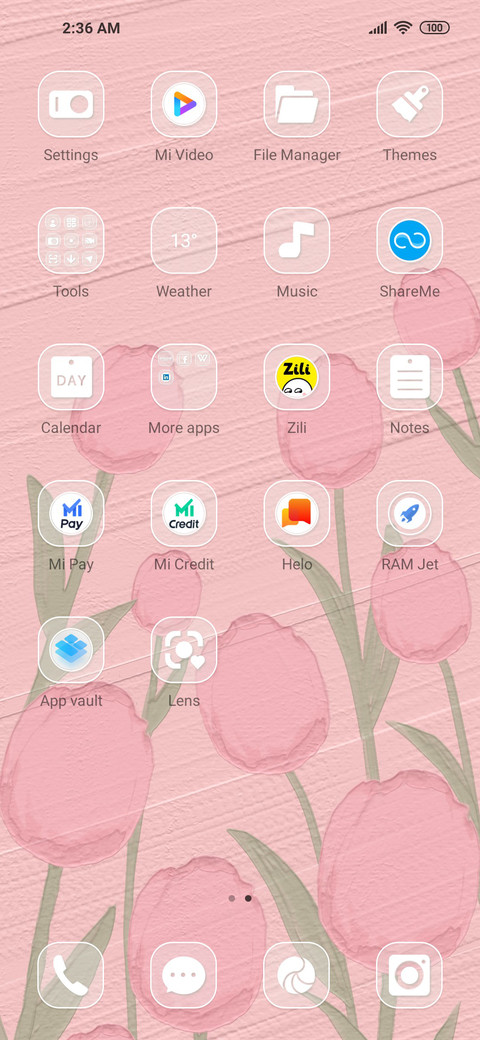 Romantic tulips screenshot