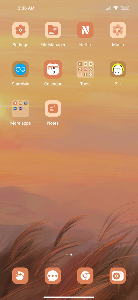 sunset widget screenshot