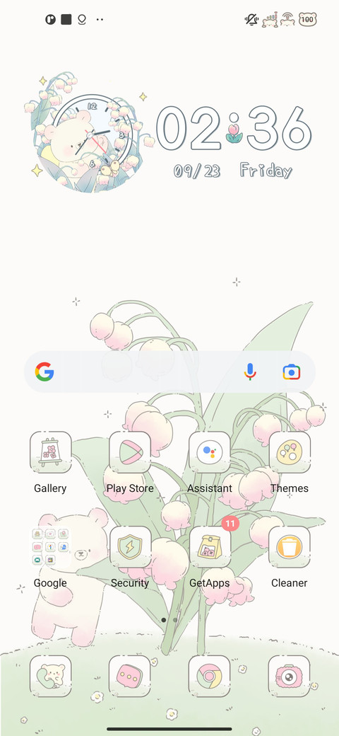 Bear and flower screenshot