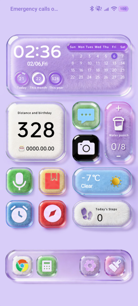 Purple glass screenshot