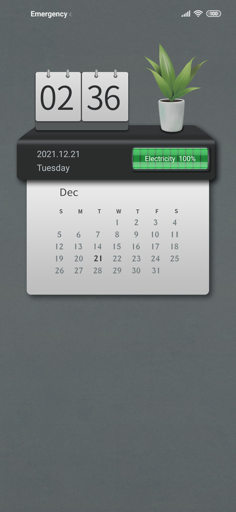 Nostalgic calendar screenshot