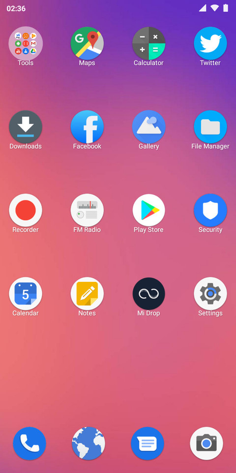 Android PIE screenshot