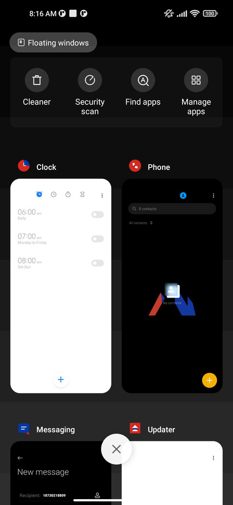 Minimalist black screenshot