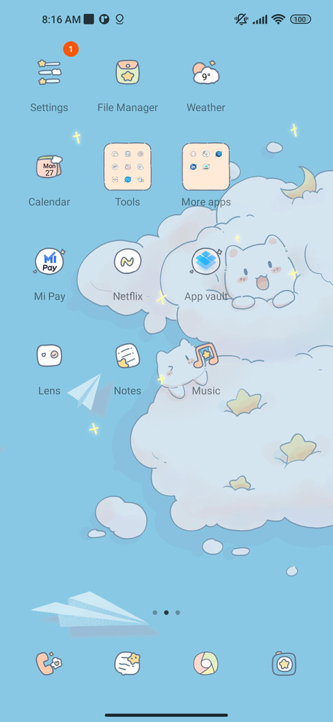 Cat on the cloud screenshot
