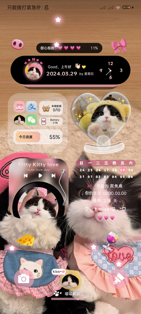 可爱猪咪告白换图 screenshot