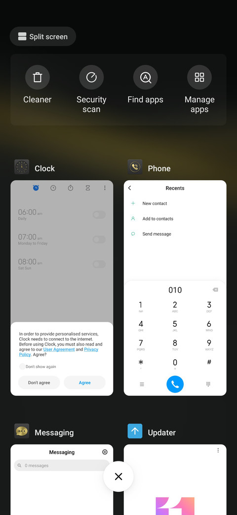 Frame clock screenshot