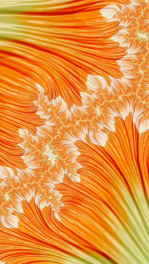 Blue and orange psychedelic fractal background screenshot