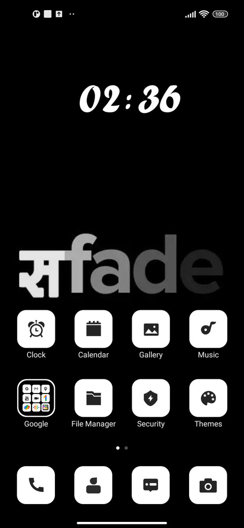 White screenshot