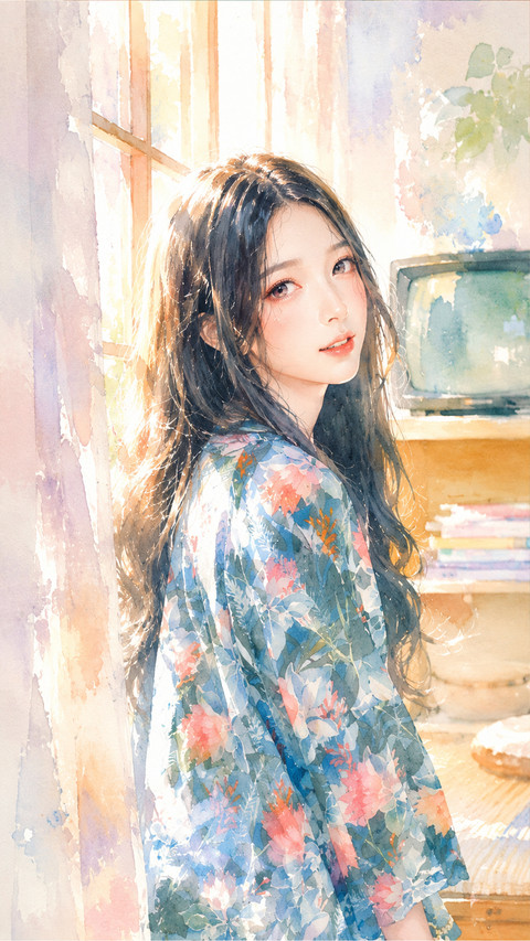 Illustration of beautiful girl screenshot