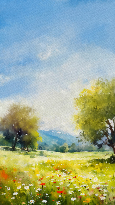 Countryside oil painting screenshot