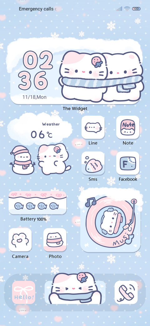 Winter day kitten screenshot
