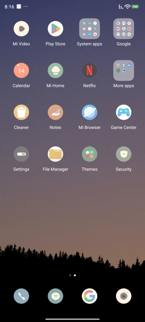 Simple sunset screenshot