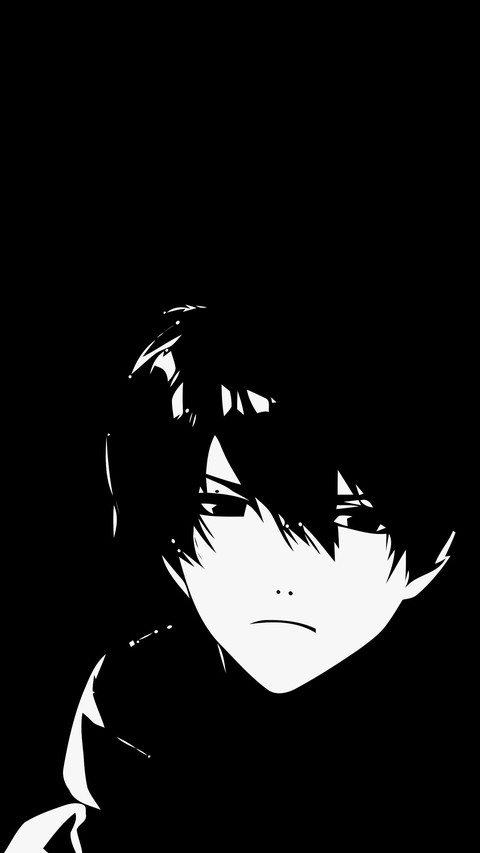 Anime teenager silhouette screenshot