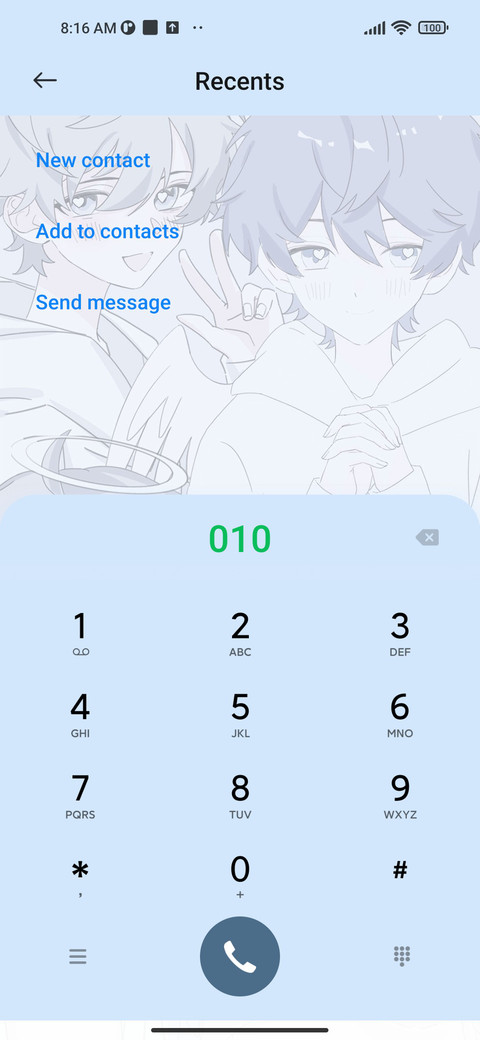 Blue sticker screenshot