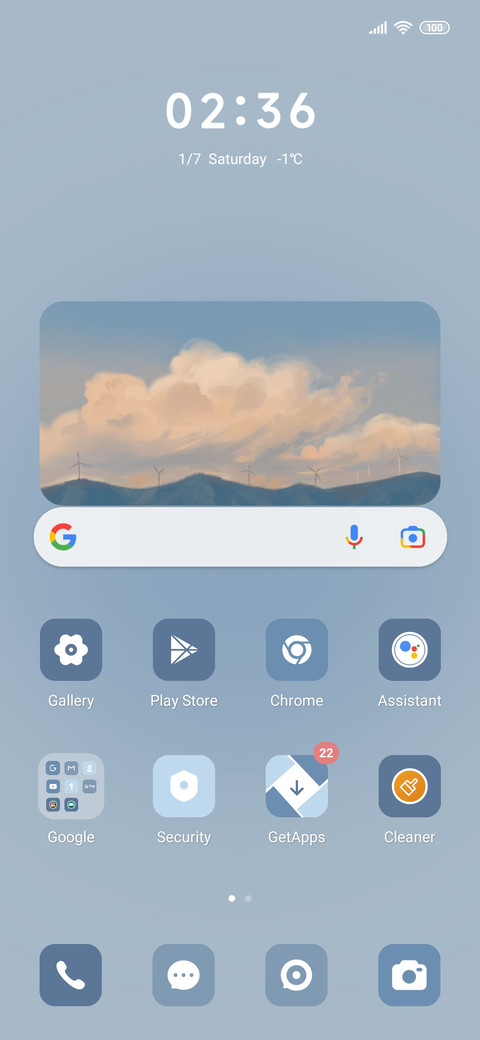 Blue components screenshot